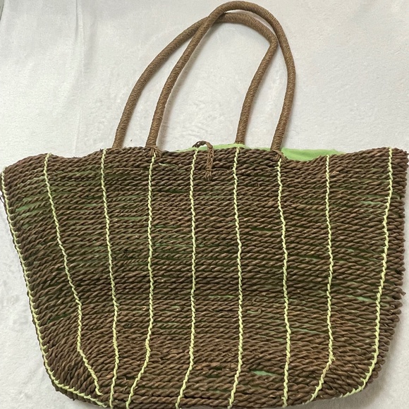 Roxy Y2K Vintage Woven Beach Bag XL Rare - Picture 5 of 12